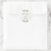 Modern Sage Greenery Botanical Wedding Sticker (Tas)