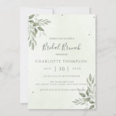 Modern Sage Greenery Chic Bridal Brunch Invite Save The Date (Voorkant)