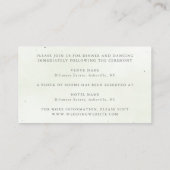 Modern Sage Greenery Details Enclosure Card Informatiekaartje (Achterkant)