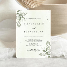 Modern Sage Greenery Wedding Invitation Card Save The Date