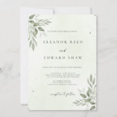 Modern Sage Greenery Wedding Invitation Card Save The Date (Voorkant)