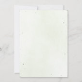 Modern Sage Greenery Wedding Invitation Card Save The Date (Achterkant)