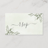 Modern Sage Greenery Wedding RSVP Enclosure Card Informatiekaartje (Voorkant)