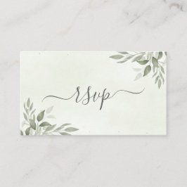 Modern Sage Greenery Wedding RSVP Enclosure Card Informatiekaartje