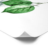 Modern Sage Greenery Wreath Floral Wedding Welkom Poster (Hoek)