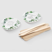 Modern Sage Greenery Wreath White Floral Wedding Handwaaier (Niet-gemonteerd)