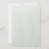 Modern Sage Greenery Wreath White Floral Wedding Kaart (Achterkant)