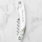 Modern Sage Greenery Wreath White Floral Wedding Kurkentrekker (Voorkant)