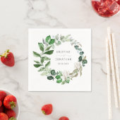Modern Sage Greenery Wreath White Floral Wedding Servet (Insitu)