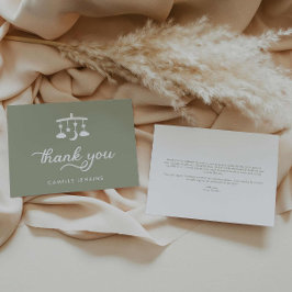 Modern Sage Groen Baby shower Bedankkaart