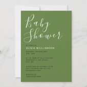 Modern Sage Groen Baby shower Kaart (Voorkant)