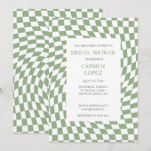 Modern Sage Groen Gecontroleerd Vrijgezellenfeest Kaart (Voorkant / Achterkant)