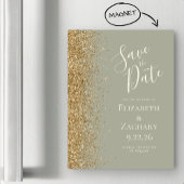 Modern Sage Groen Goud Save the Date Magnetische K