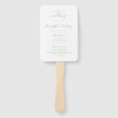 Modern Sage Groen Script Huwelijksprogramma Handwaaier (Voorkant)