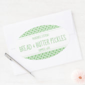 Modern Sage groen & wit inblikken label (Envelop)