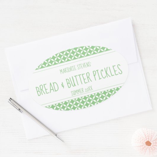 Modern Sage groen & wit inblikken label (Envelop)