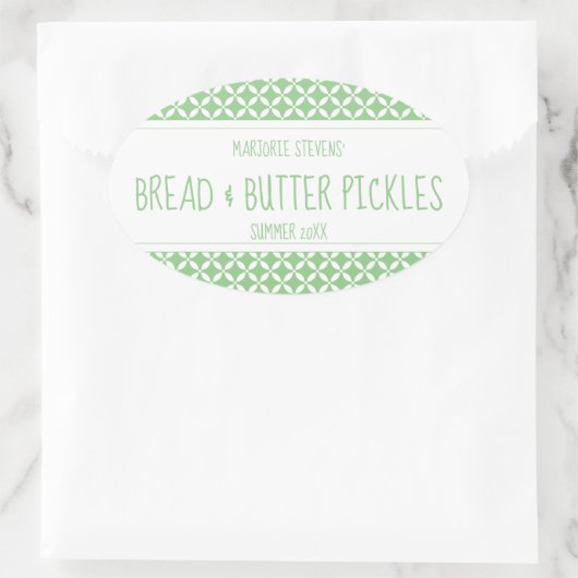 Modern Sage groen & wit inblikken label (Tas)