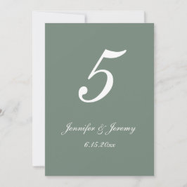 Modern Sage Groen Wit Script Bruiloft