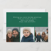 Modern Sage Hand Drawn Bows Christmas Photo Feestdagenkaart (Achterkant)