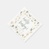 Modern Sage Heart Geslacht Neutraal Baby shower Servet (Hoek)