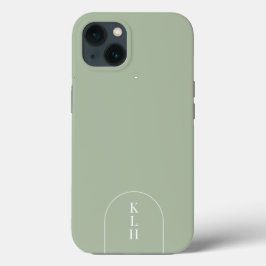 Modern Sage Monogrammed Case-Mate iPhone Case