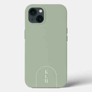 Modern Sage Monogrammed Case-Mate iPhone Case