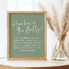 Modern Sage Oh Baby Eenvoudige buik gissen spel Poster