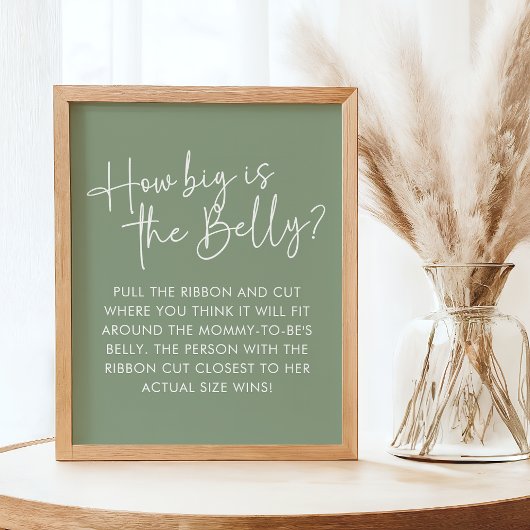 Modern Sage Oh Baby Eenvoudige buik gissen spel Poster