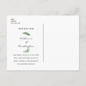 Modern Sage Tropical Foliage Wedding Save the Date Uitnodiging Briefkaart (Achterkant)