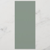 Modern Sagemgroen Trouwmenu Menu (Achterkant)