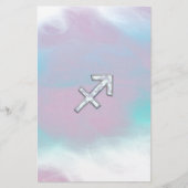 Modern Sagittarius Zodiac op moeder van parelstijl Briefpapier (Voorkant)