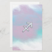 Modern Sagittarius Zodiac op moeder van parelstijl Briefpapier (Voorkant / Achterkant)