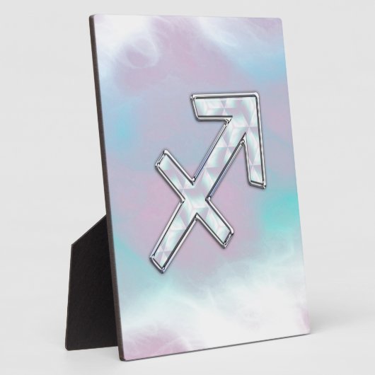 Modern Sagittarius Zodiac op moeder van parelstijl Fotoplaat (Zijkant)