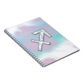 Modern Sagittarius Zodiac op moeder van parelstijl Notitieboek (Rechterzijde)
