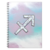 Modern Sagittarius Zodiac op moeder van parelstijl Notitieboek (Voorkant)