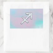 Modern Sagittarius Zodiac op moeder van parelstijl Rechthoekige Sticker (Tas)