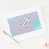 Modern Sagittarius Zodiac op moeder van parelstijl Rechthoekige Sticker (Envelop)
