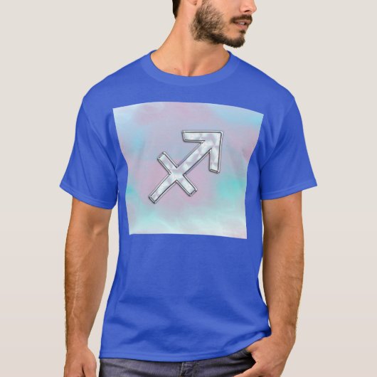 Modern Sagittarius Zodiac op moeder van parelstijl T-shirt (Voorkant)