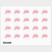 Modern Sagittarius Zodiac Pink Cowgirl Pet Ronde Sticker (Vel)