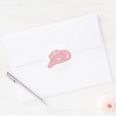 Modern Sagittarius Zodiac Pink Cowgirl Pet Ronde Sticker (Envelop)
