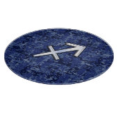 Modern Sagittarius Zodiac Sign Navy Digital Camo Snijplank (Hoek)