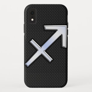 Modern Sagittarius Zodiac Sign on Snake Skin iPhone XR Hoesje