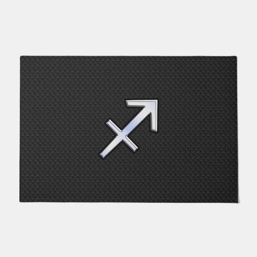 Modern Sagittarius Zodiac Sign on Snake Skin Deurmat (Voorkant)