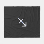 Modern Sagittarius Zodiac Sign on Snake Skin Fleece Deken (Voorkant (Horizontaal))