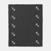 Modern Sagittarius Zodiac Sign on Snake Skin Fleece Deken (Voorkant)