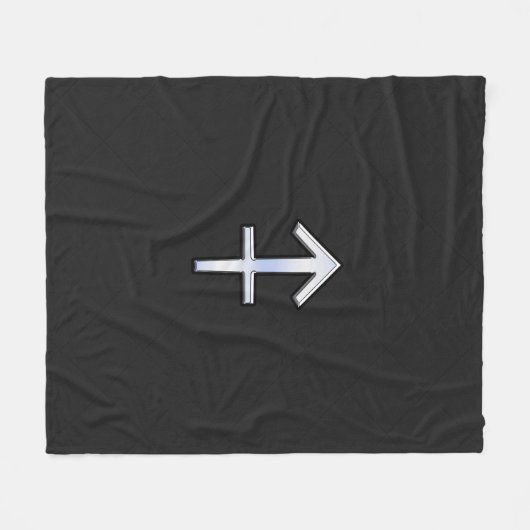 Modern Sagittarius Zodiac Sign on Snake Skin Fleece Deken (Voorkant (Horizontaal))