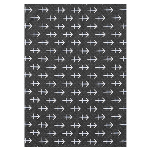 Modern Sagittarius Zodiac Sign on Snake Skin Tafelkleed (Voorkant)