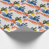 Modern Saguaro Desert Landscape Wild West Cadeaupapier (Hoek)