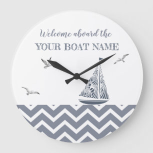 Modern Sailboat Grey Color Scheme Grote Klok