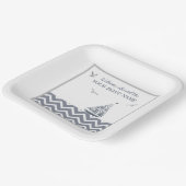 Modern Sailboat Grey Color Scheme, Nautical Papieren Bordje (Gebogen)